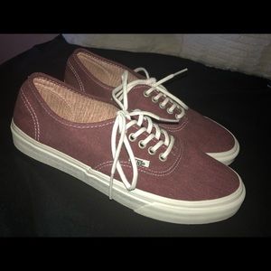 Burgundy authentic vans